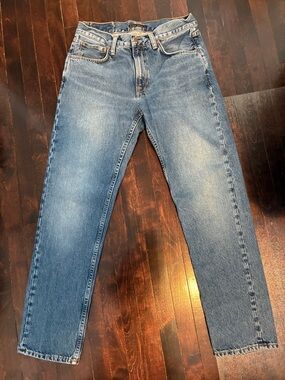Nudie Jeans Men's Faded Blue Straight Jeans
